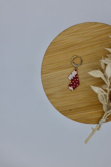 Marqueurs tissés à la main - Chaussettes de Noël (rouge)