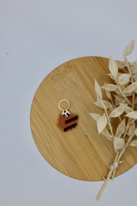 Marqueurs tissés à la main - Part de gâteau au chocolat