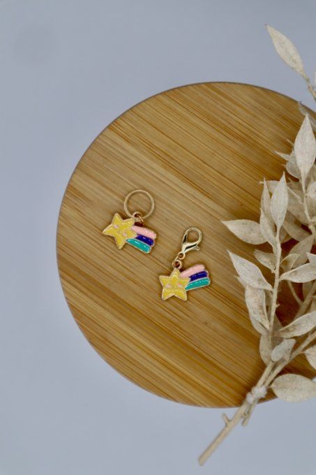 Marqueurs - Petite etoiles filantes arc-en-ciel 