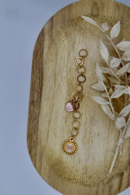 Compte-rangs - Médaillon rose