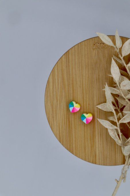 Stoppeurs de mailles - Petites aiguilles - Coeurs arc-en-ciel