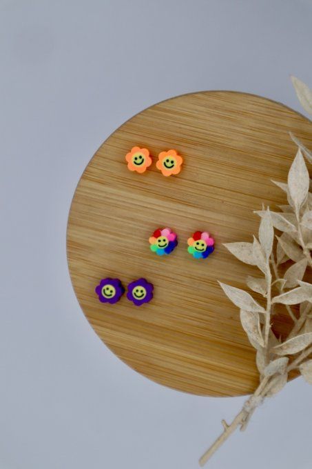  Stoppeurs de mailles - Petites aiguilles - Petite fleur smiley 