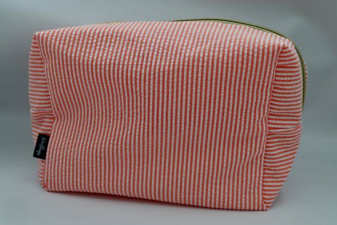 La Trousse Rectangulaire - La rayure orange